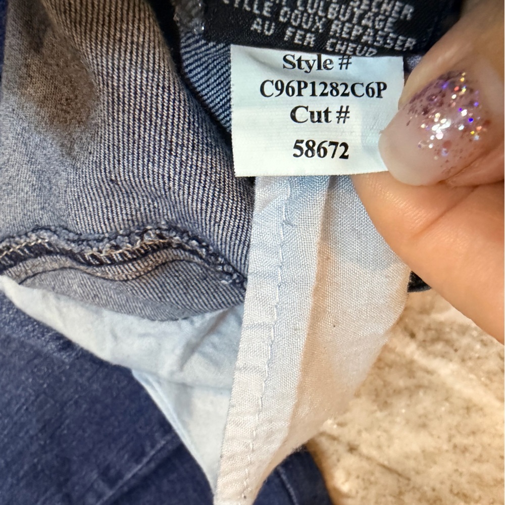 1822 Denim Blue Stretch Jeans Mid Rise Skinny Slim Leg Size 10P - Picture 6 of 12